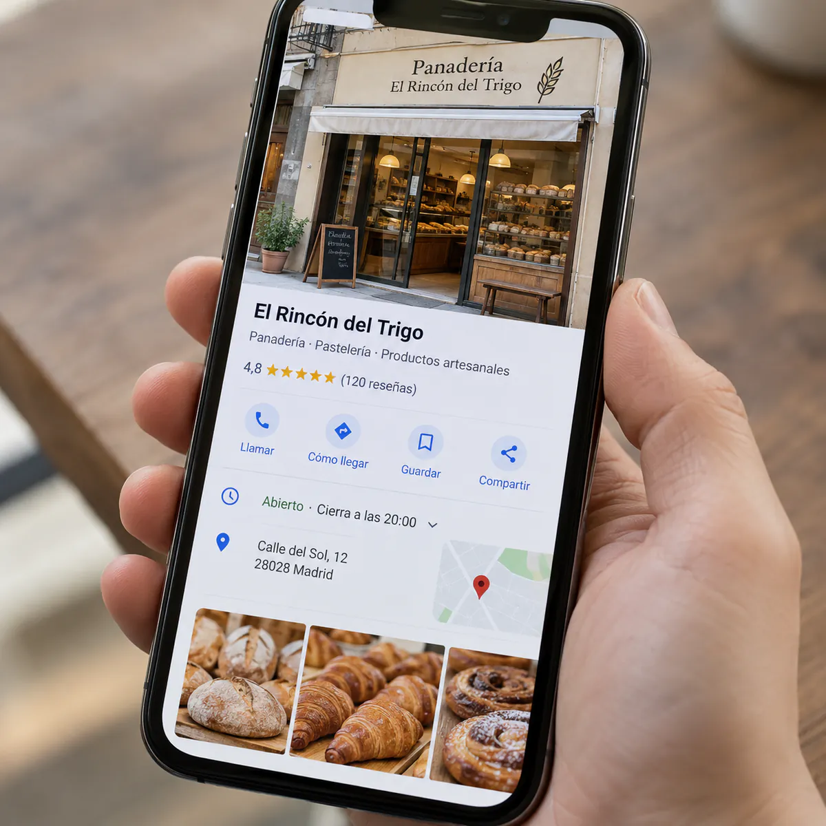 Ejemplo de Google MyBusiness